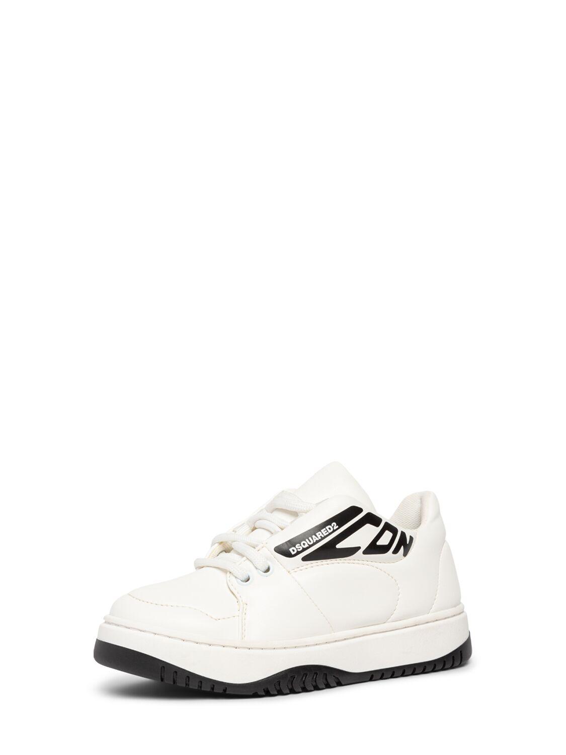 DSQUARED2 Printed Poly Lace-up Sneakers
