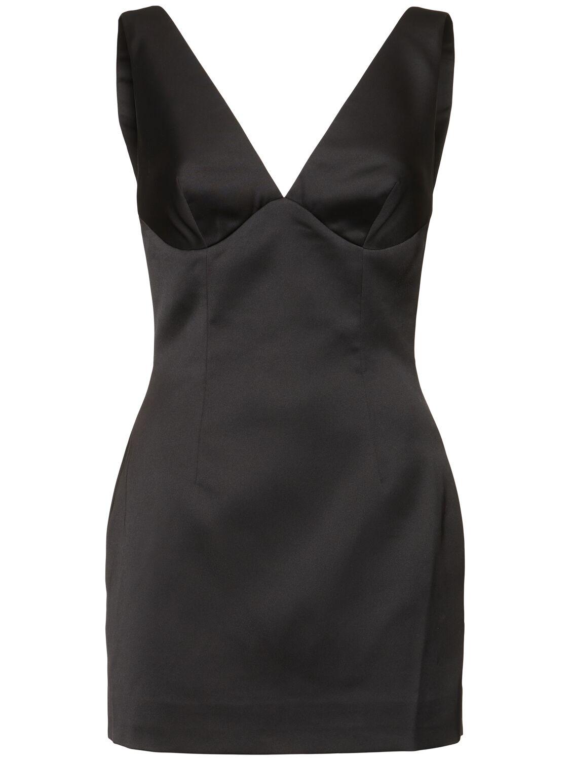 MÔNOT Plunging V Neck Mini Dress