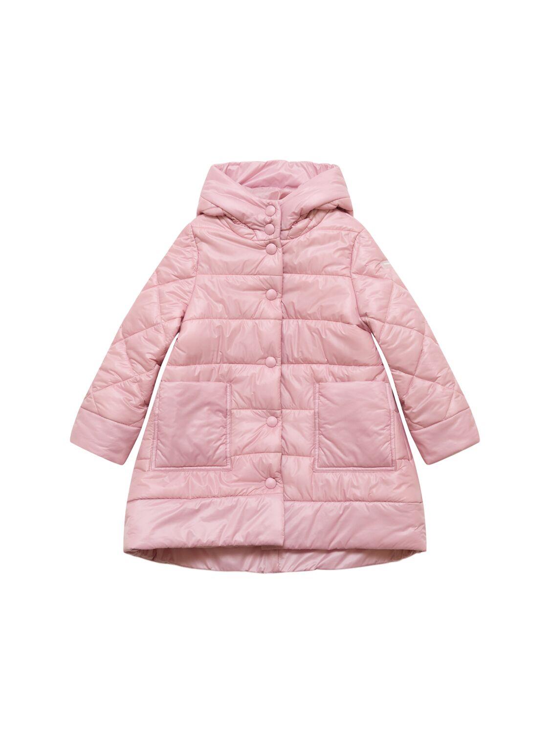 MONNALISA Hooded Poly Puffer Jacket