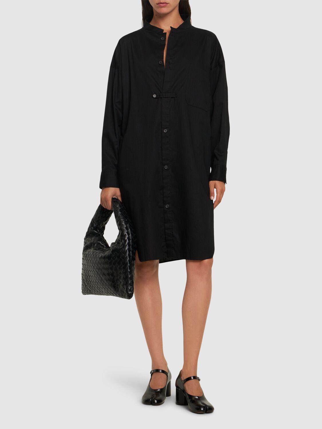 YOHJI YAMAMOTO Cotton Twill Mini Shirt Dress