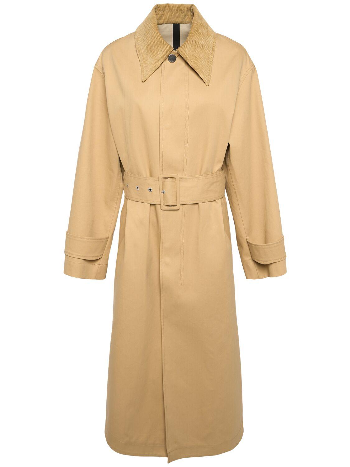 AMI PARIS Belted Mac Cotton Canvas Trench Coat