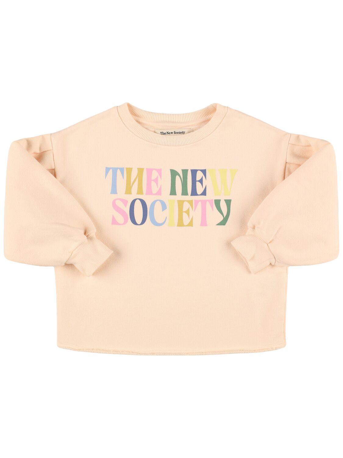 THE NEW SOCIETY Printed Cotton Blend Sweatshirt