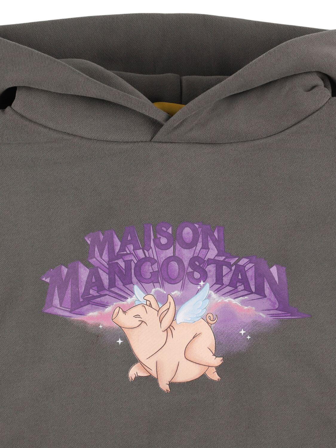 MAISON MANGOSTAN Printed Cotton Hooded Sweatshirt