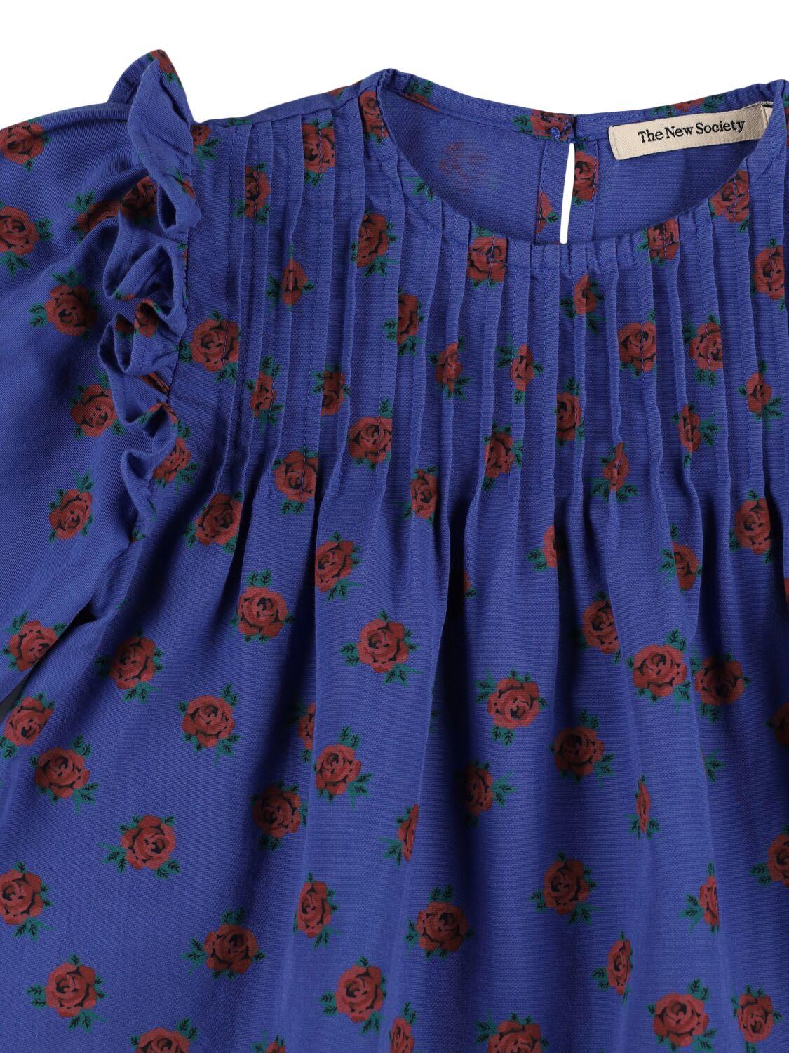 THE NEW SOCIETY Printed Cotton Muslin Shirt