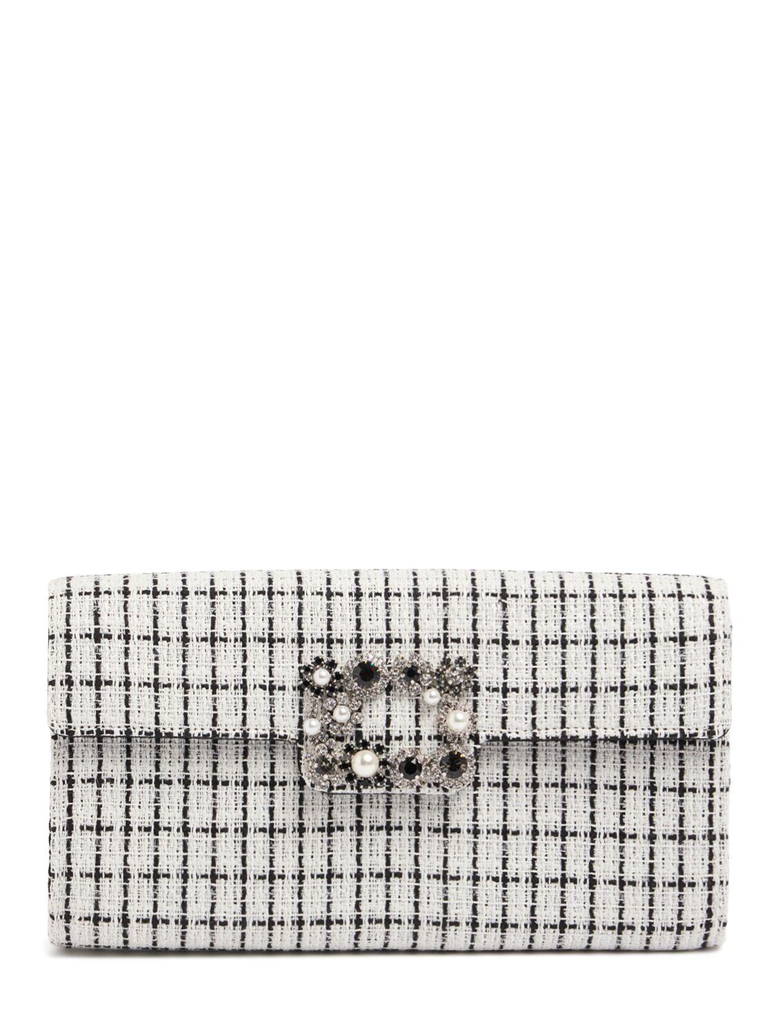 ROGER VIVIER Envelope Flower Buckle Clutch