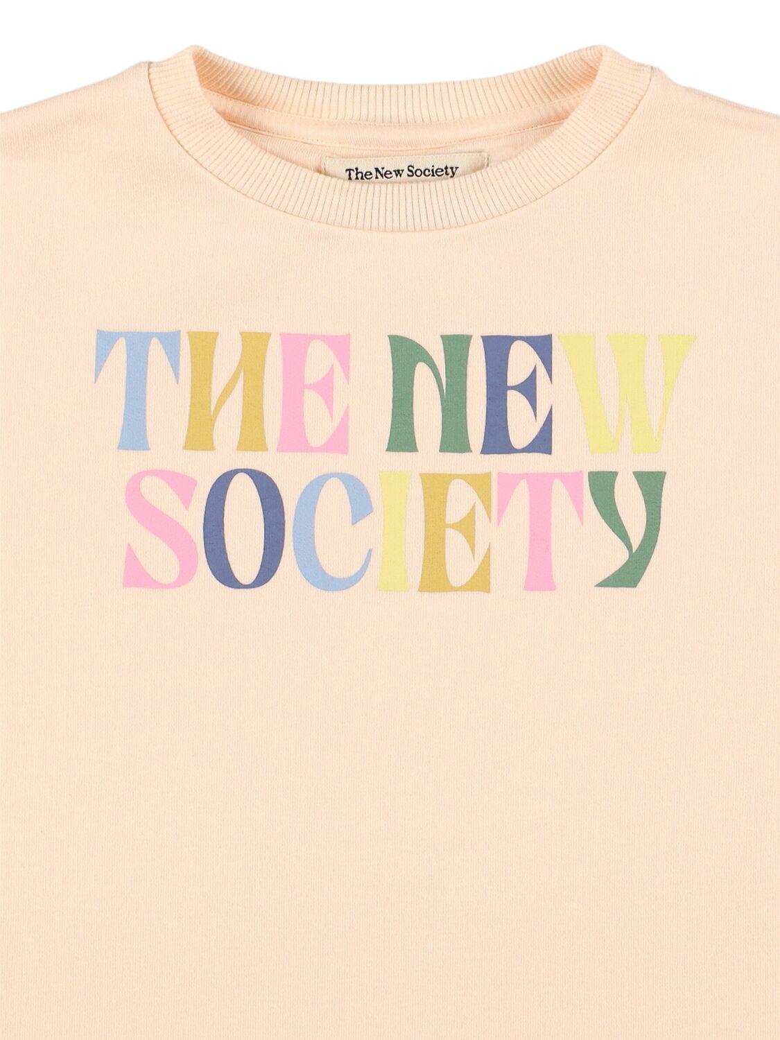 THE NEW SOCIETY Printed Cotton Blend Sweatshirt