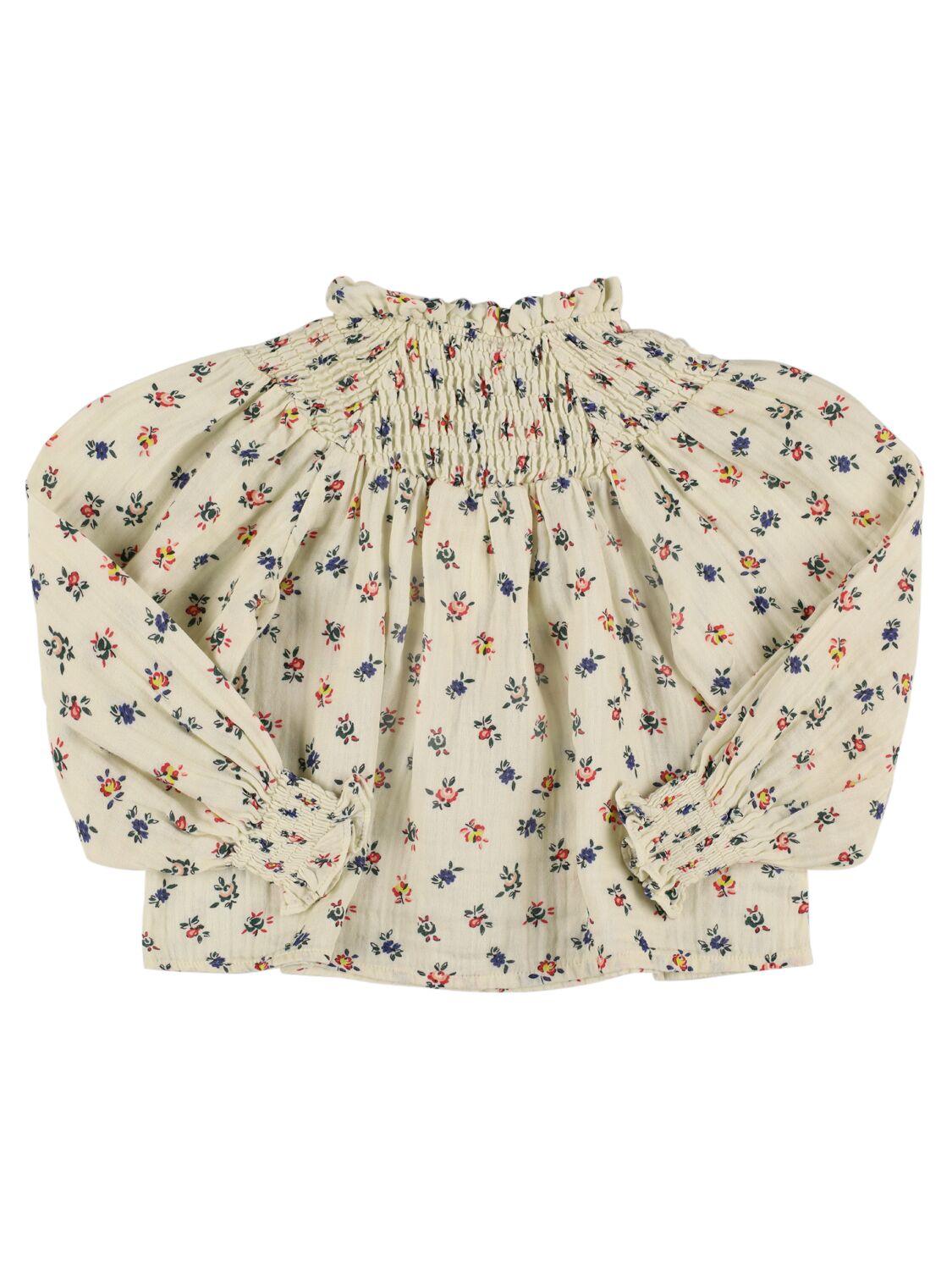 THE NEW SOCIETY Printed Cotton Muslin Shirt