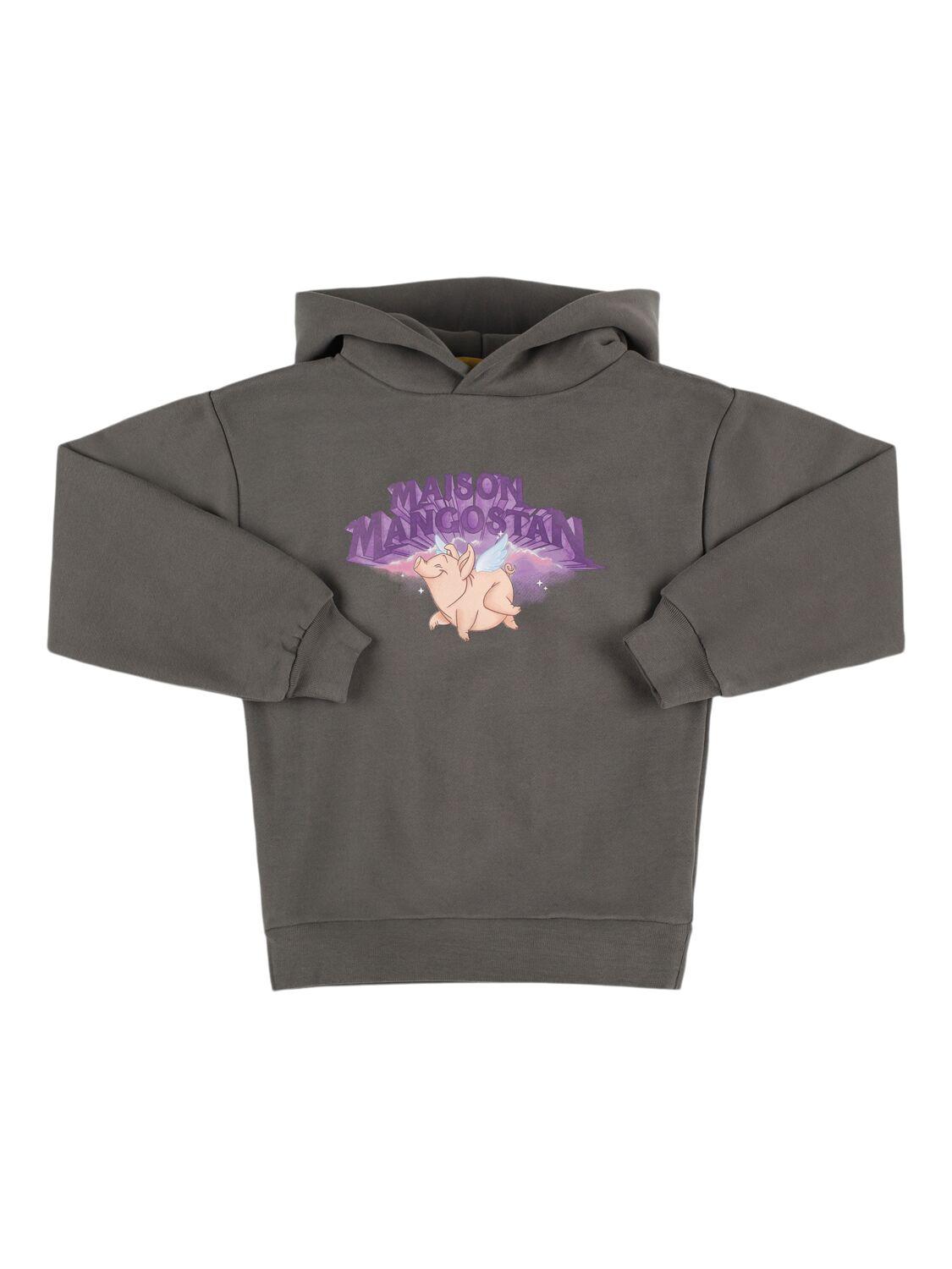MAISON MANGOSTAN Printed Cotton Hooded Sweatshirt