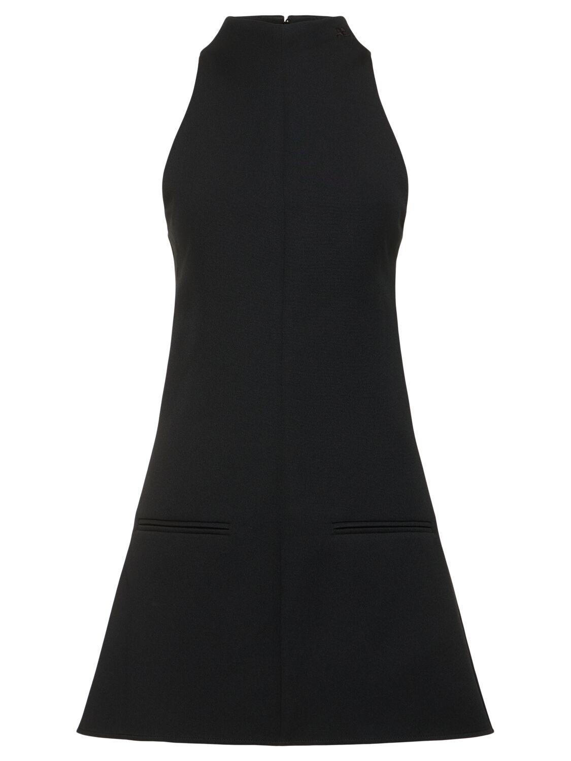 COURREGES Sleeveless Twill Mini Dress