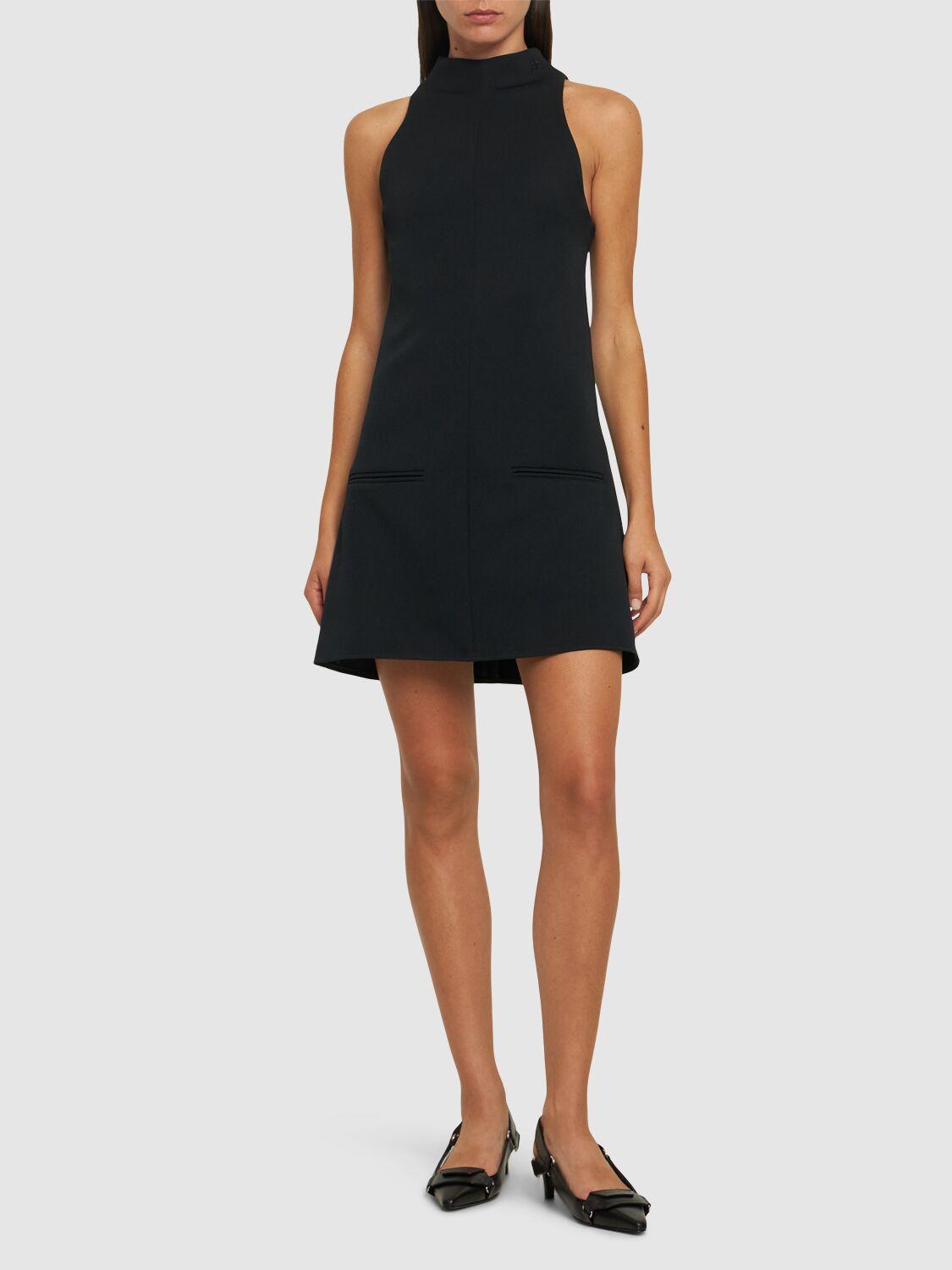 COURREGES Sleeveless Twill Mini Dress