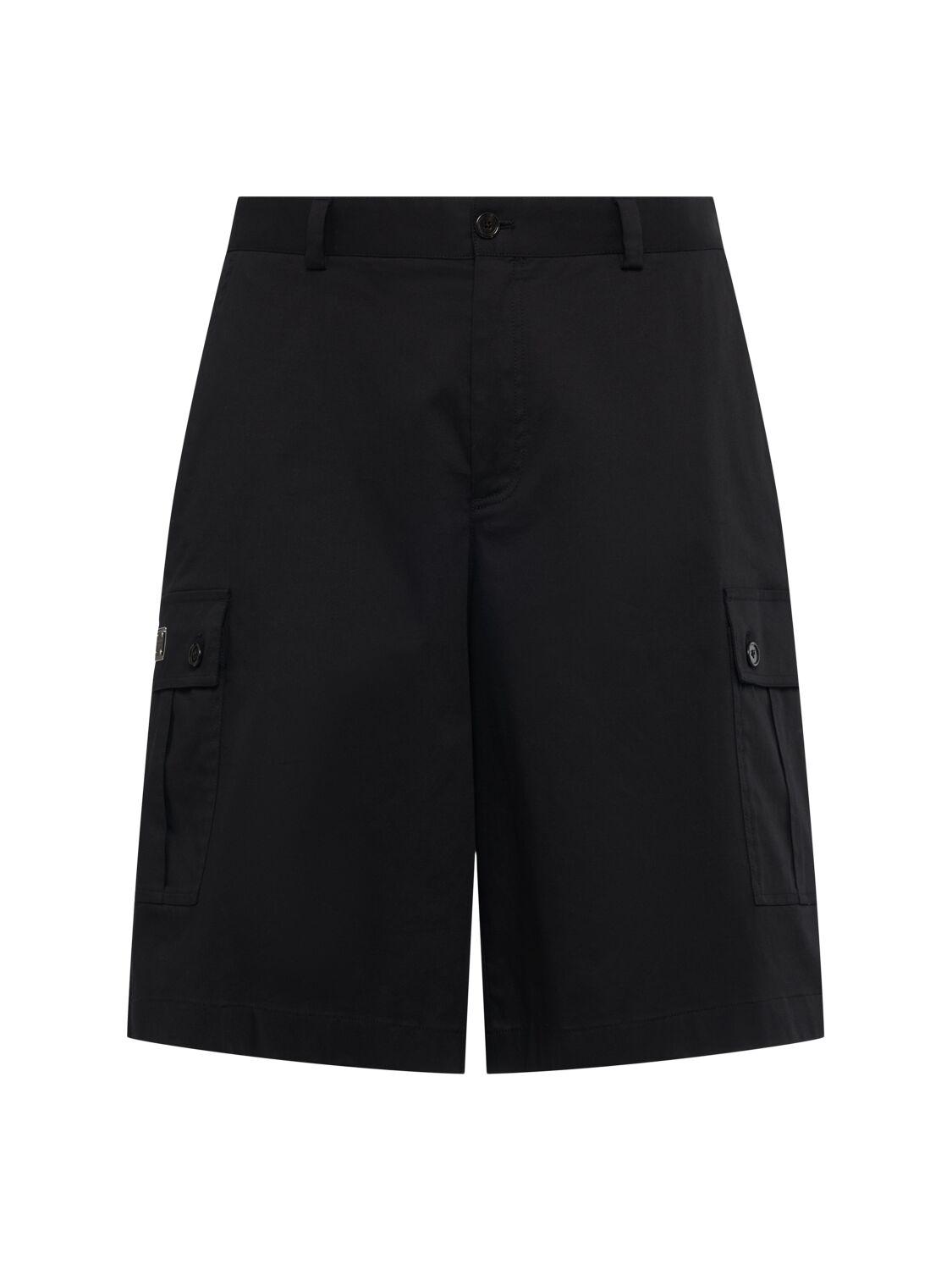 DOLCE & GABBANA Stretch Cotton Cargo Shorts