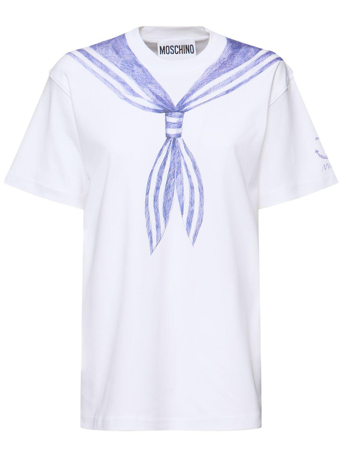 MOSCHINO Printed Cotton Jersey T-shirt