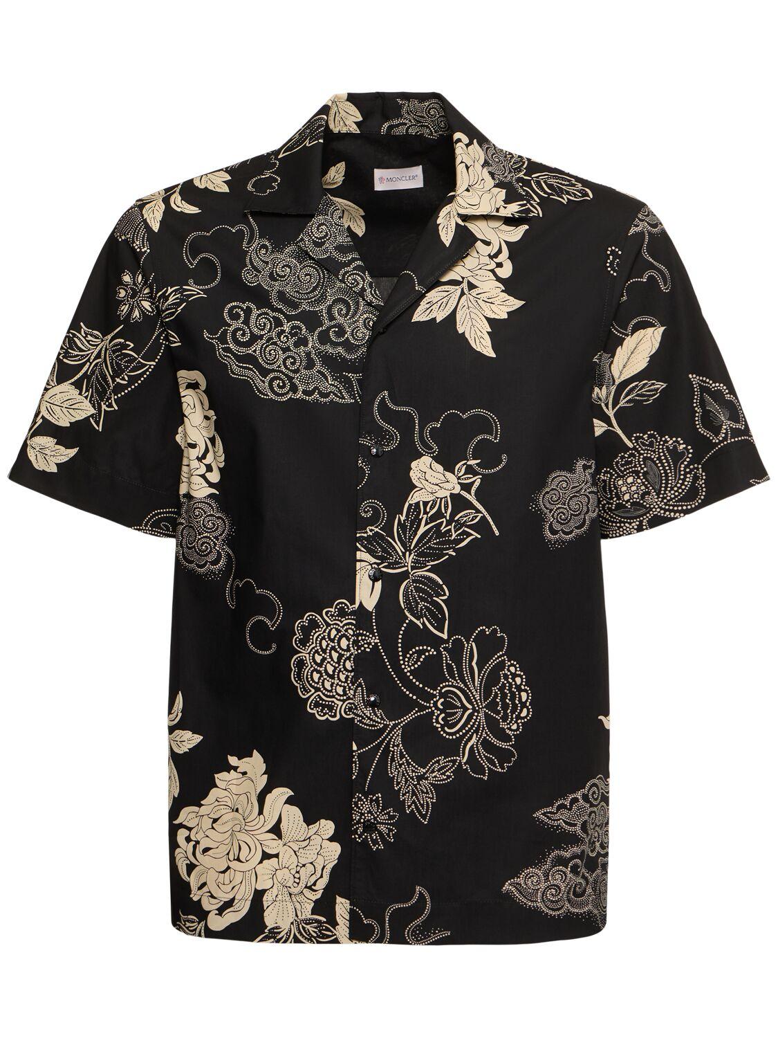 MONCLER Floral Print Cotton Shirt
