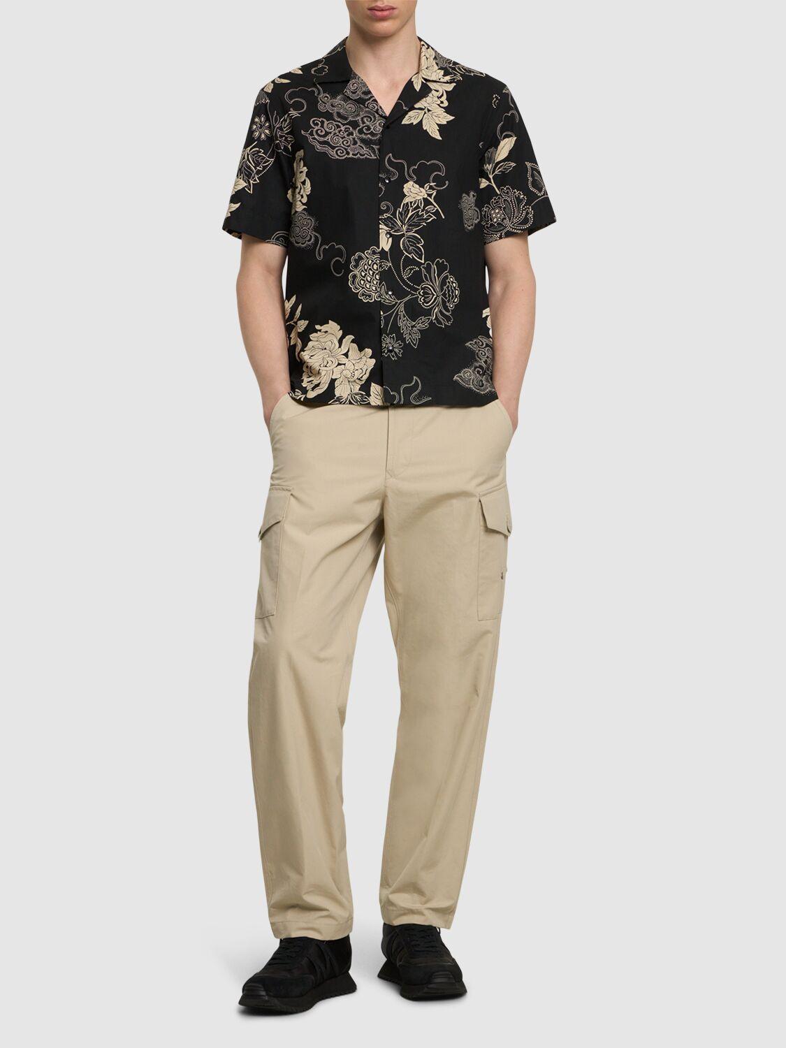 MONCLER Floral Print Cotton Shirt