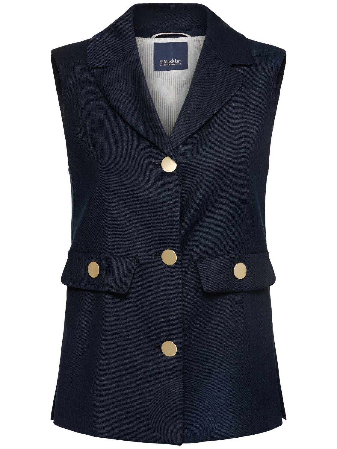 'S MAX MARA MAX MARA Caroline Linen Blend Vest