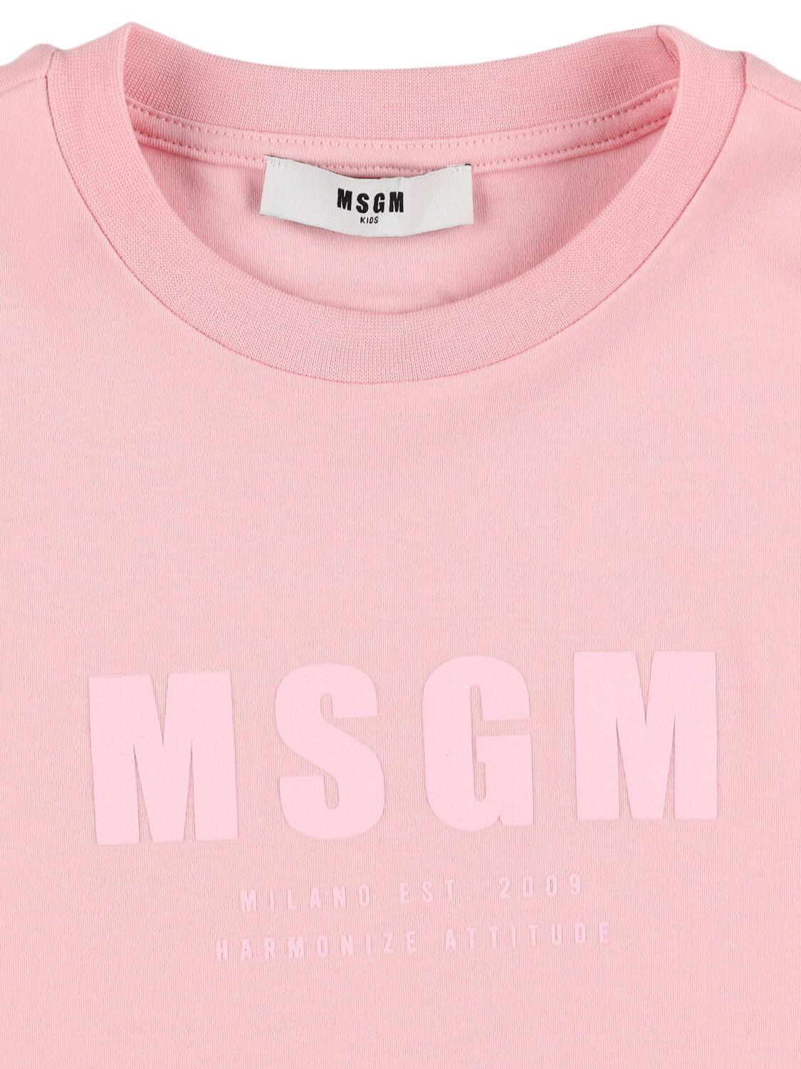 MSGM Printed Cotton Jersey Dress
