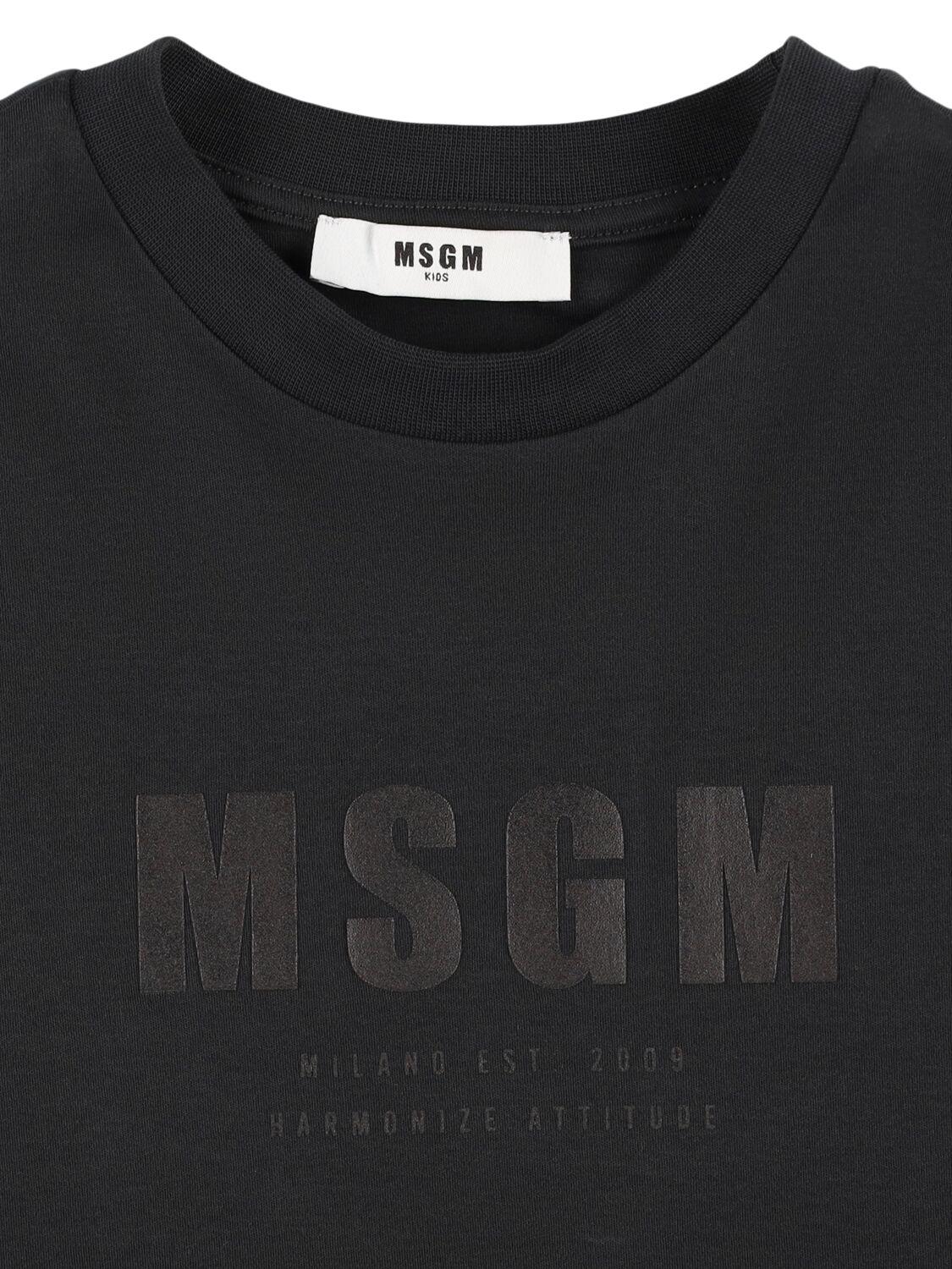 MSGM Printed Cotton Jersey Dress