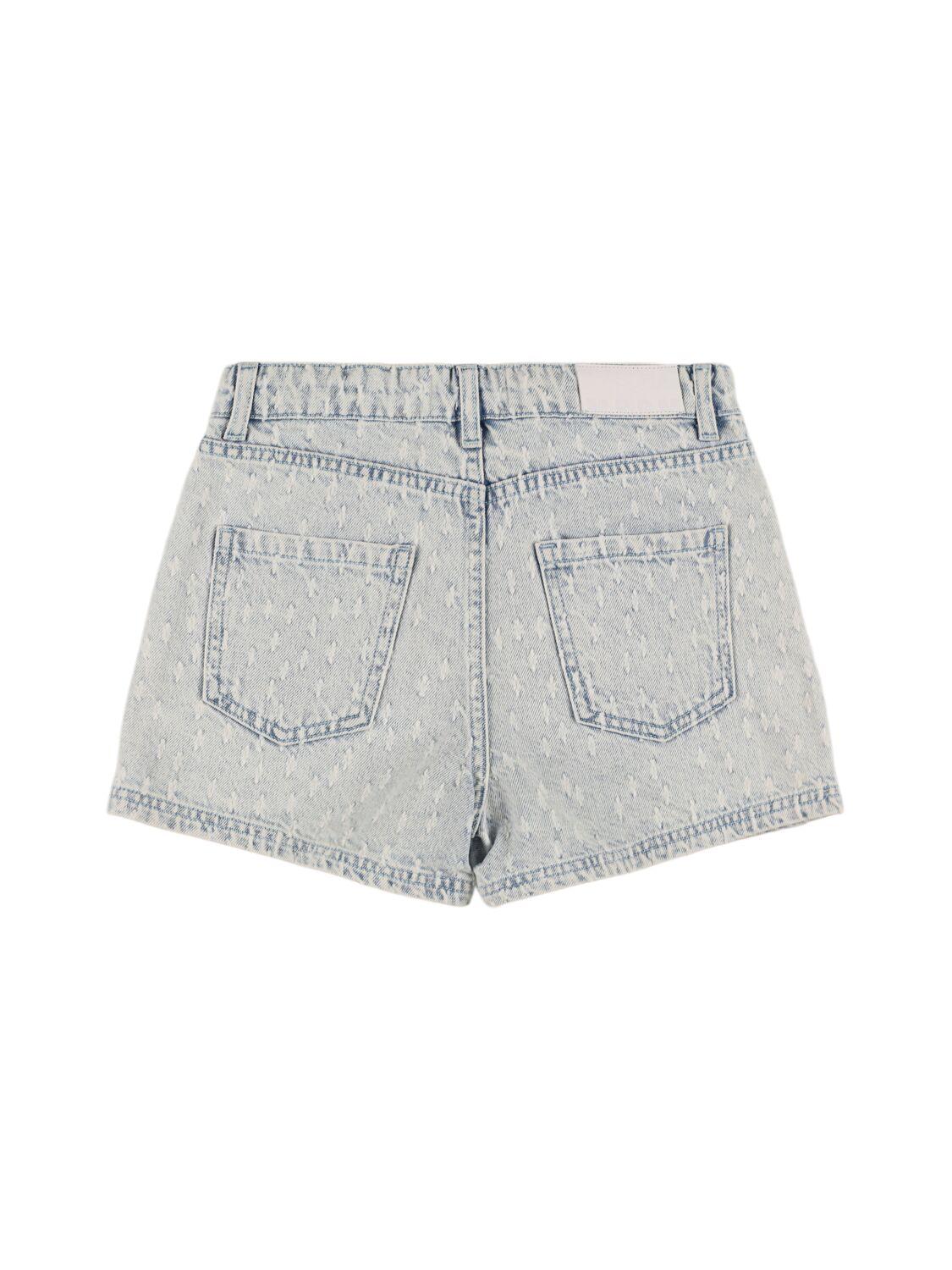 MSGM Cotton Denim Shorts