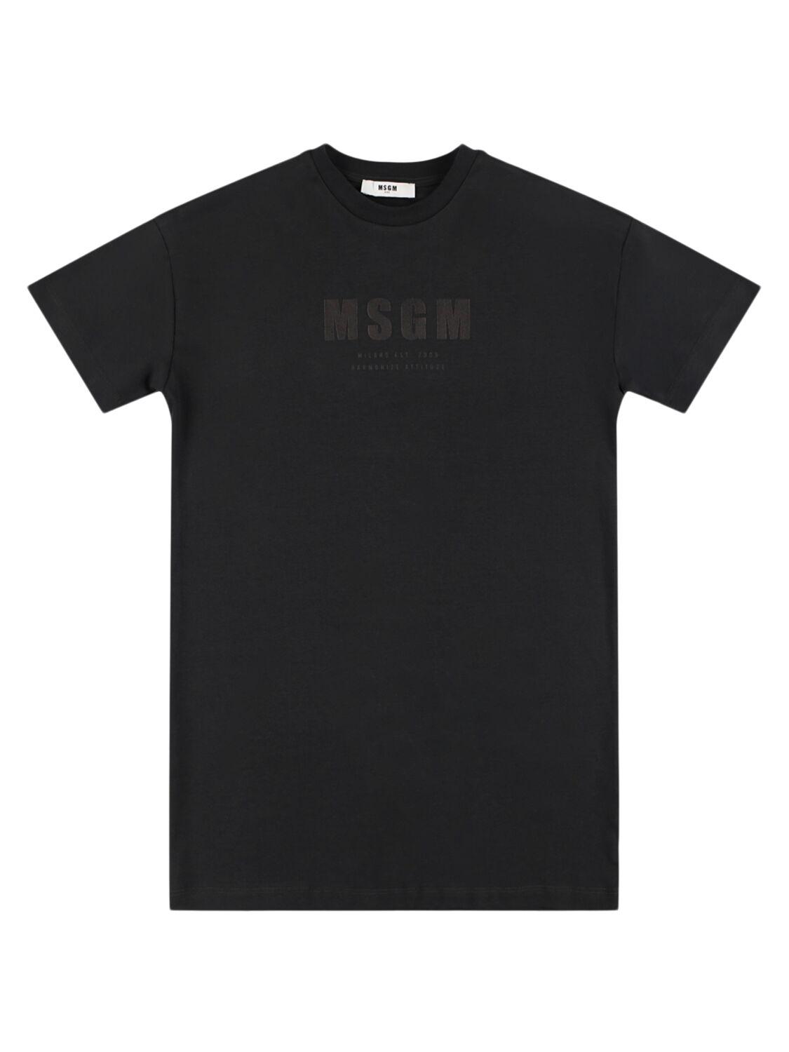 MSGM Printed Cotton Jersey Dress