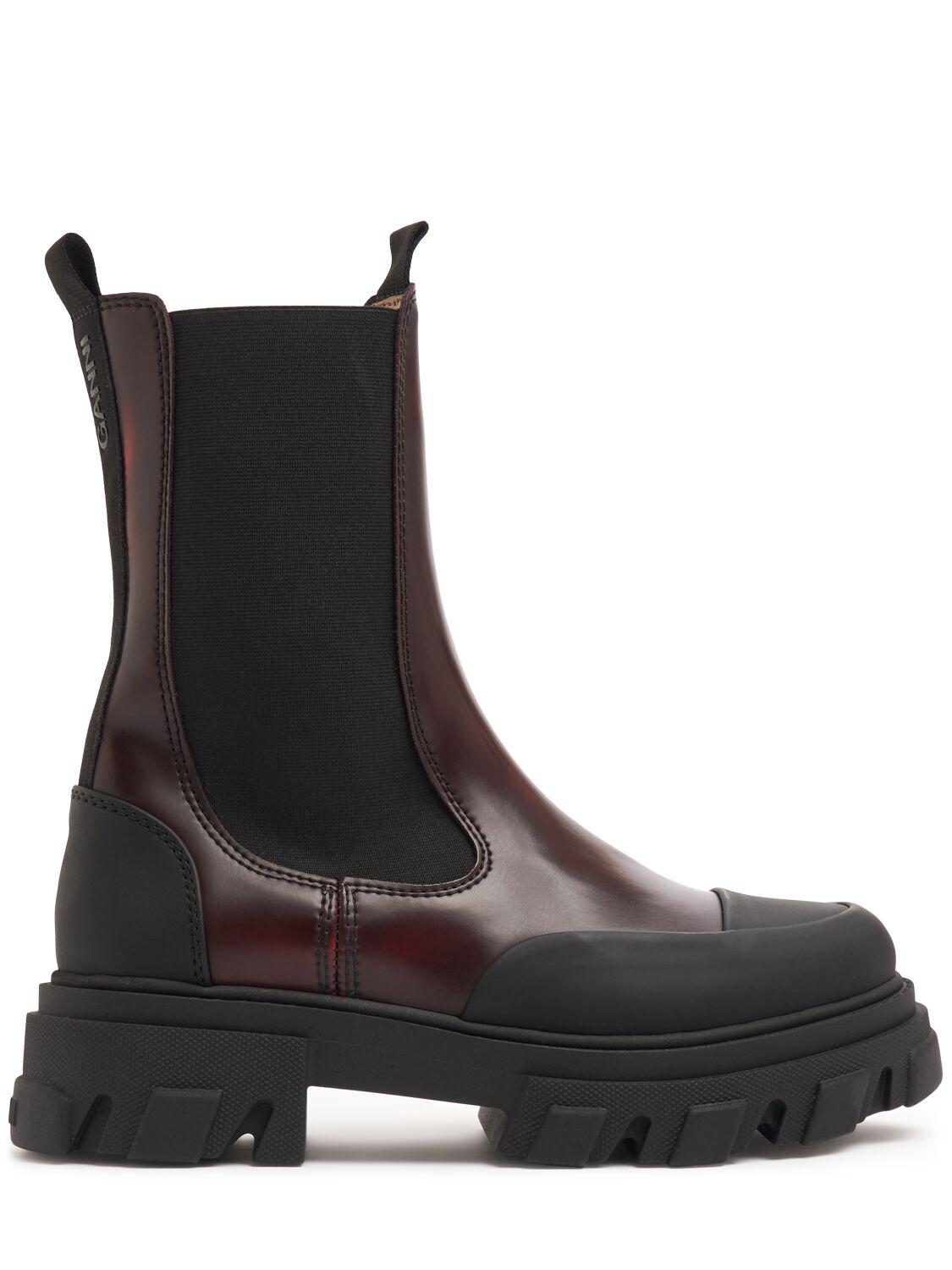 GANNI Mid Cleated Chelsea Boots