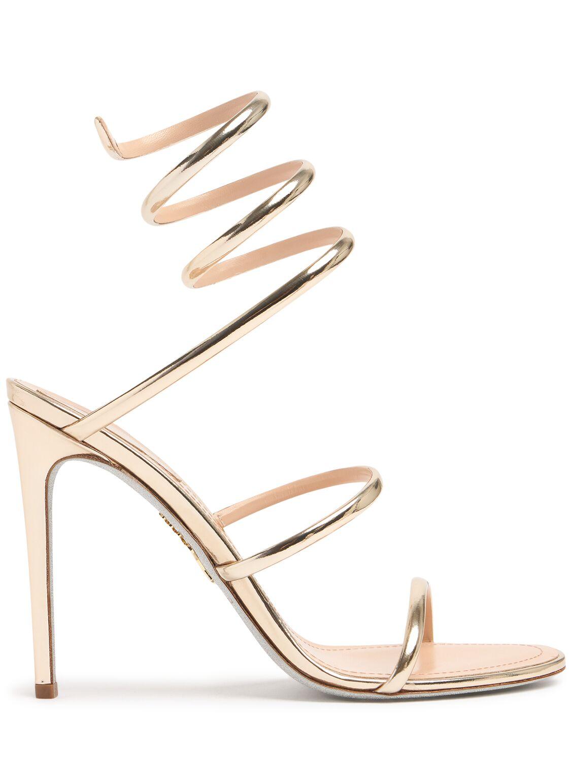 RENÉ CAOVILLA Mirror Leather Sandals