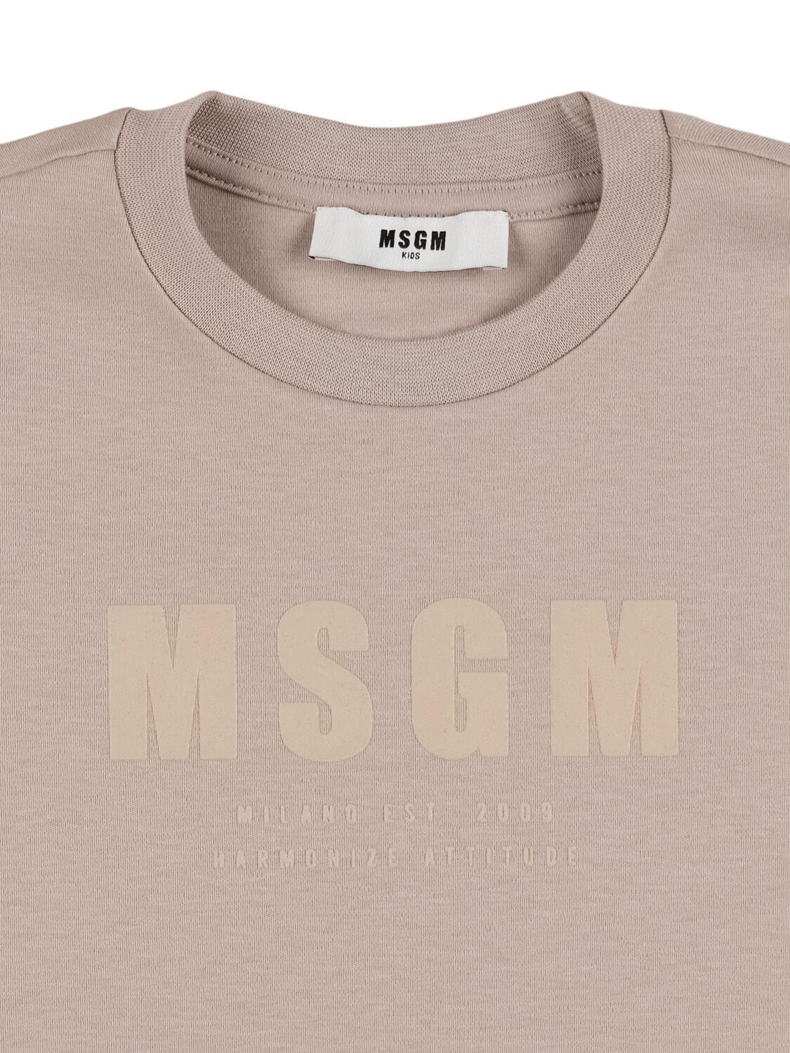 MSGM Printed Cotton Jersey Dress