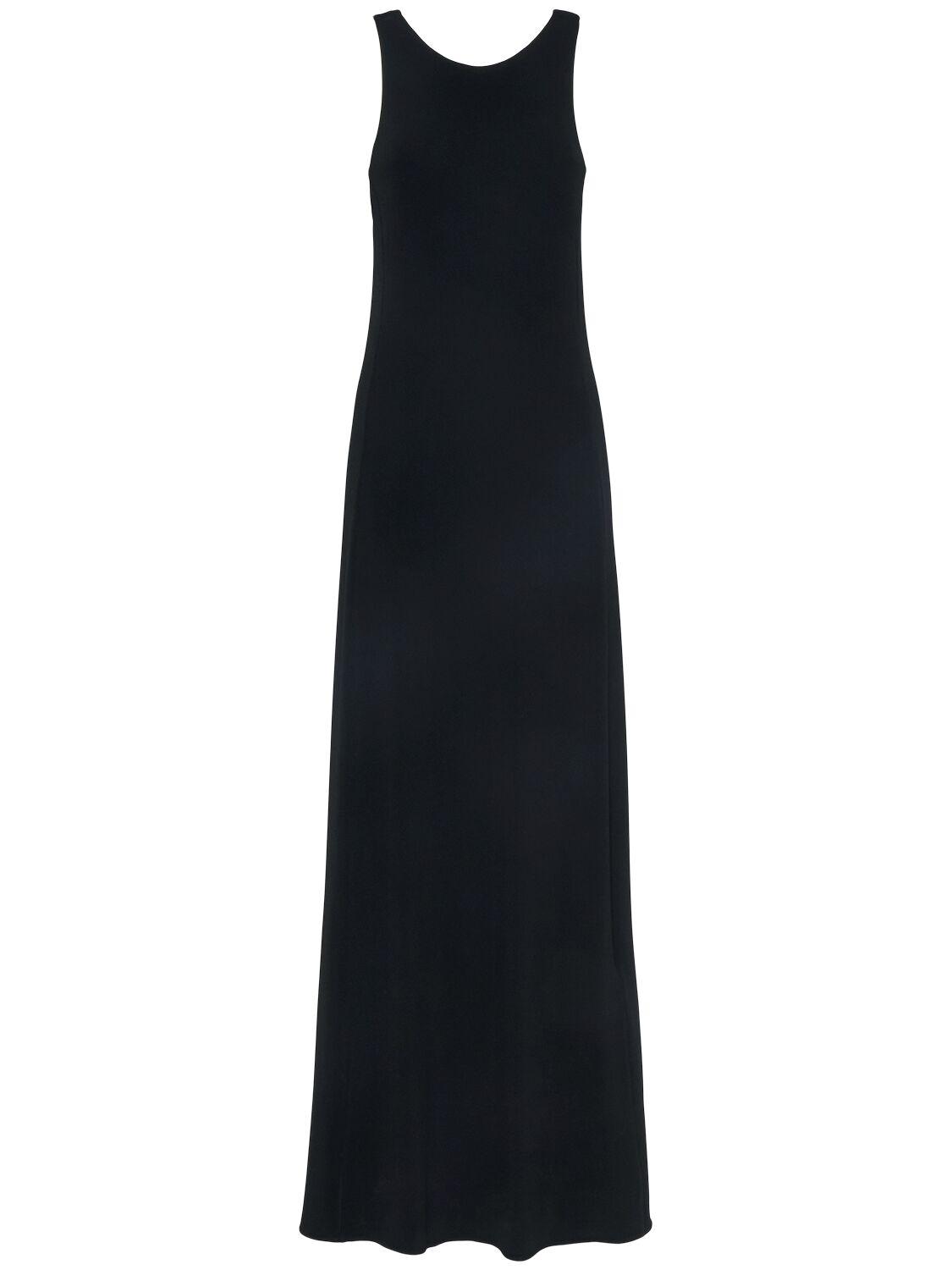 MAX MARA Pompei Viscose Blend Crepe Long Dress
