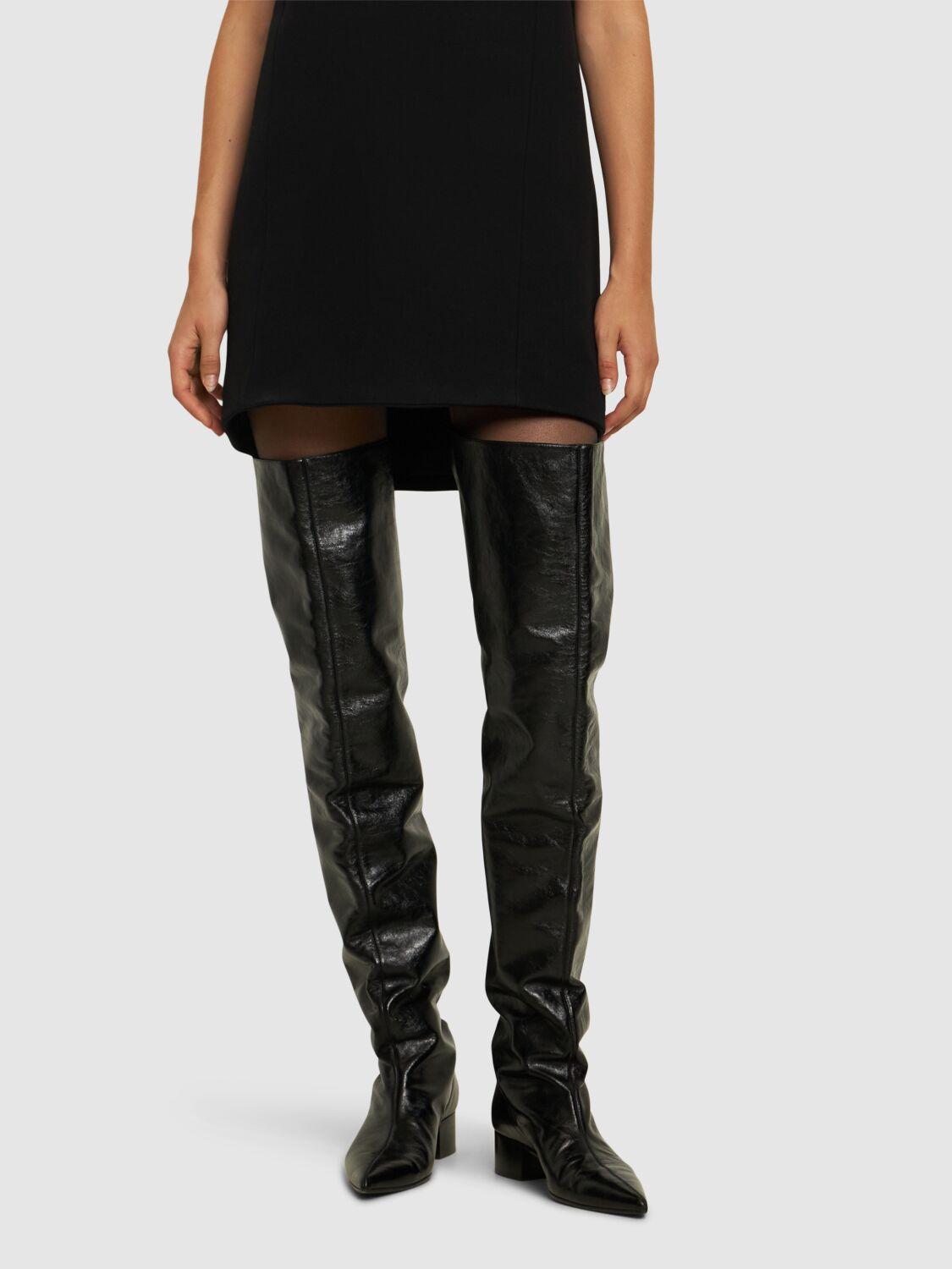 KHAITE Andee Leather Over-the-knee Boots