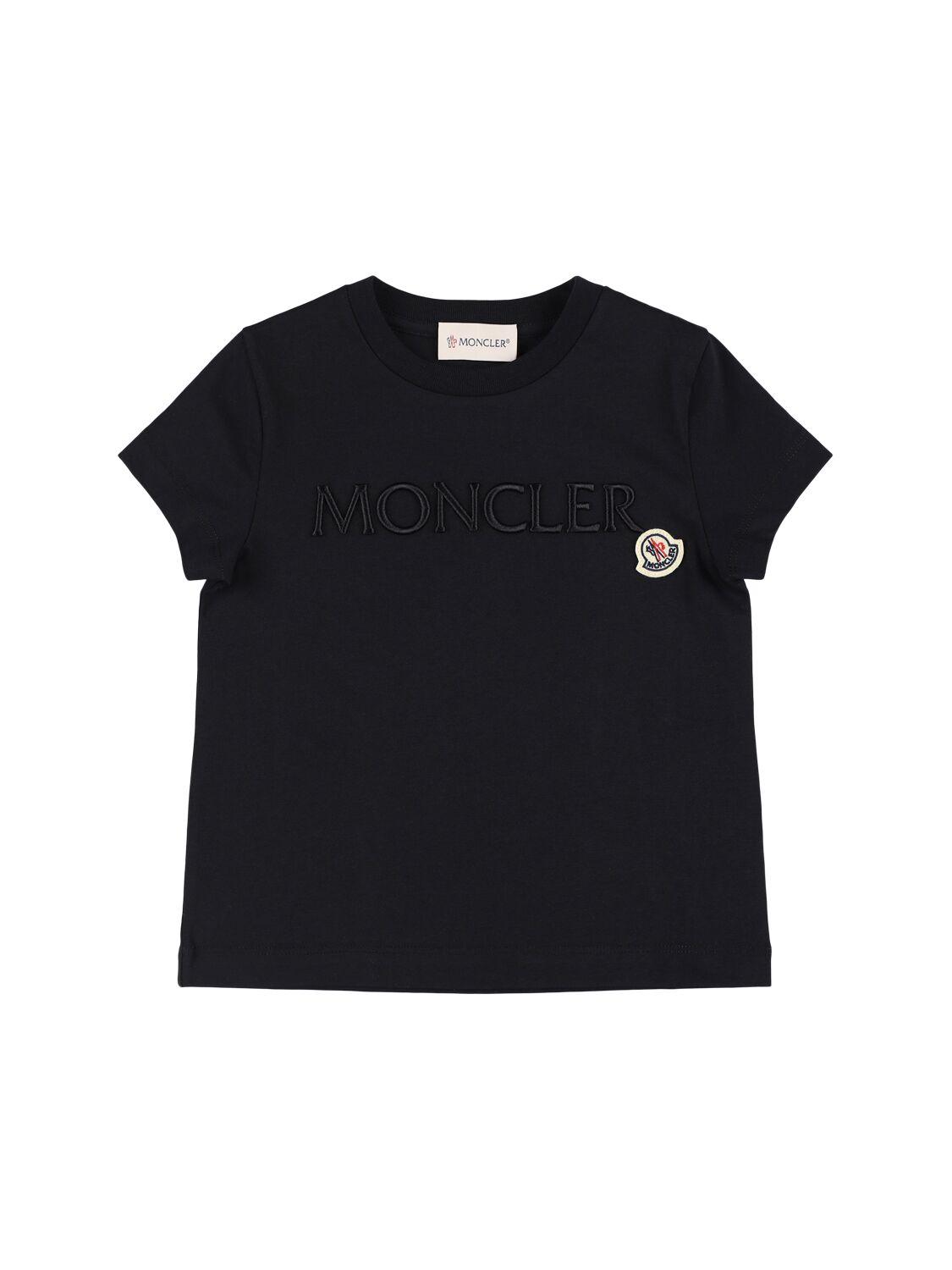 MONCLER Embroidered Logo Cotton T-shirt
