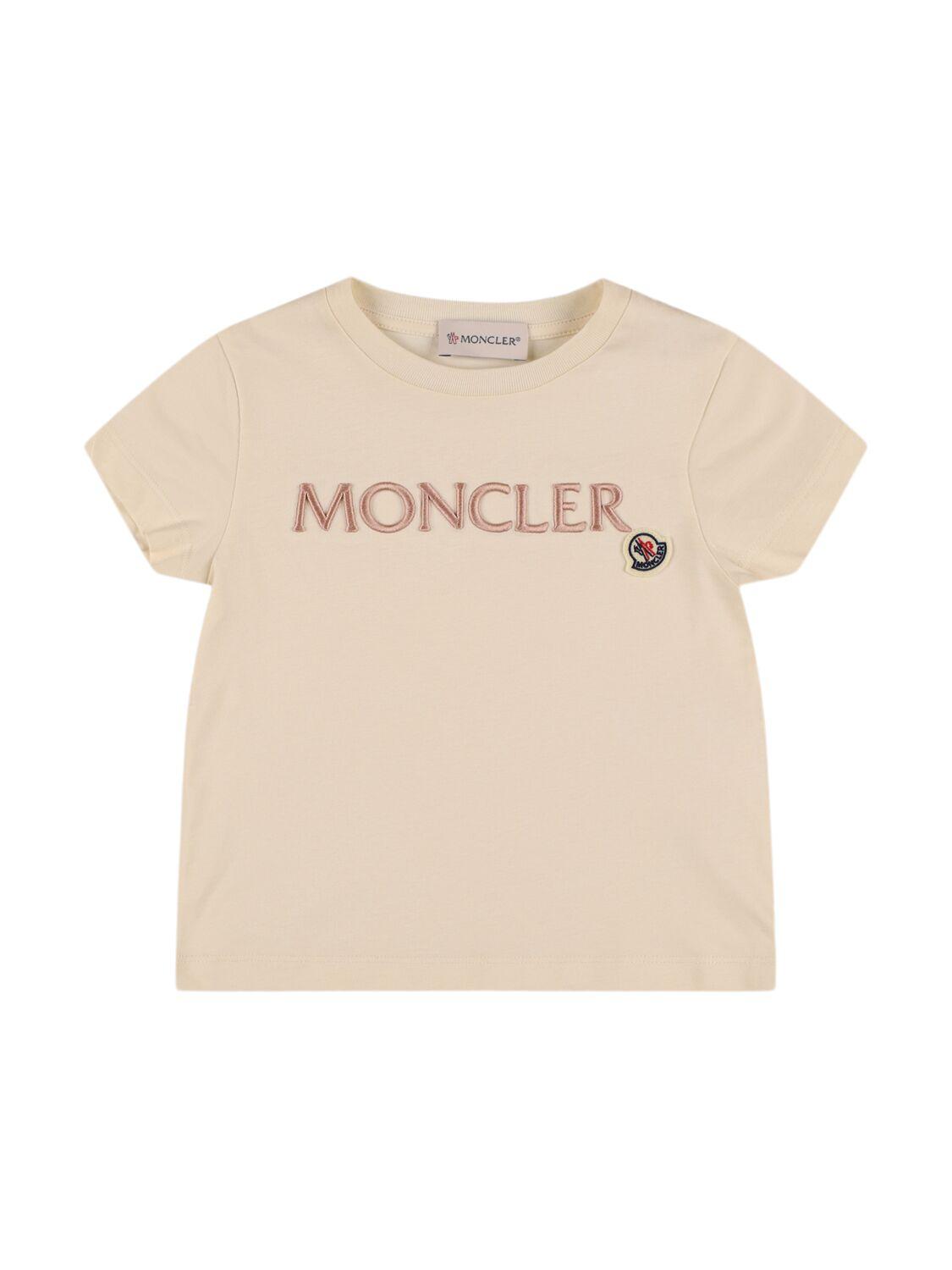 MONCLER Embroidered Logo Cotton T-shirt