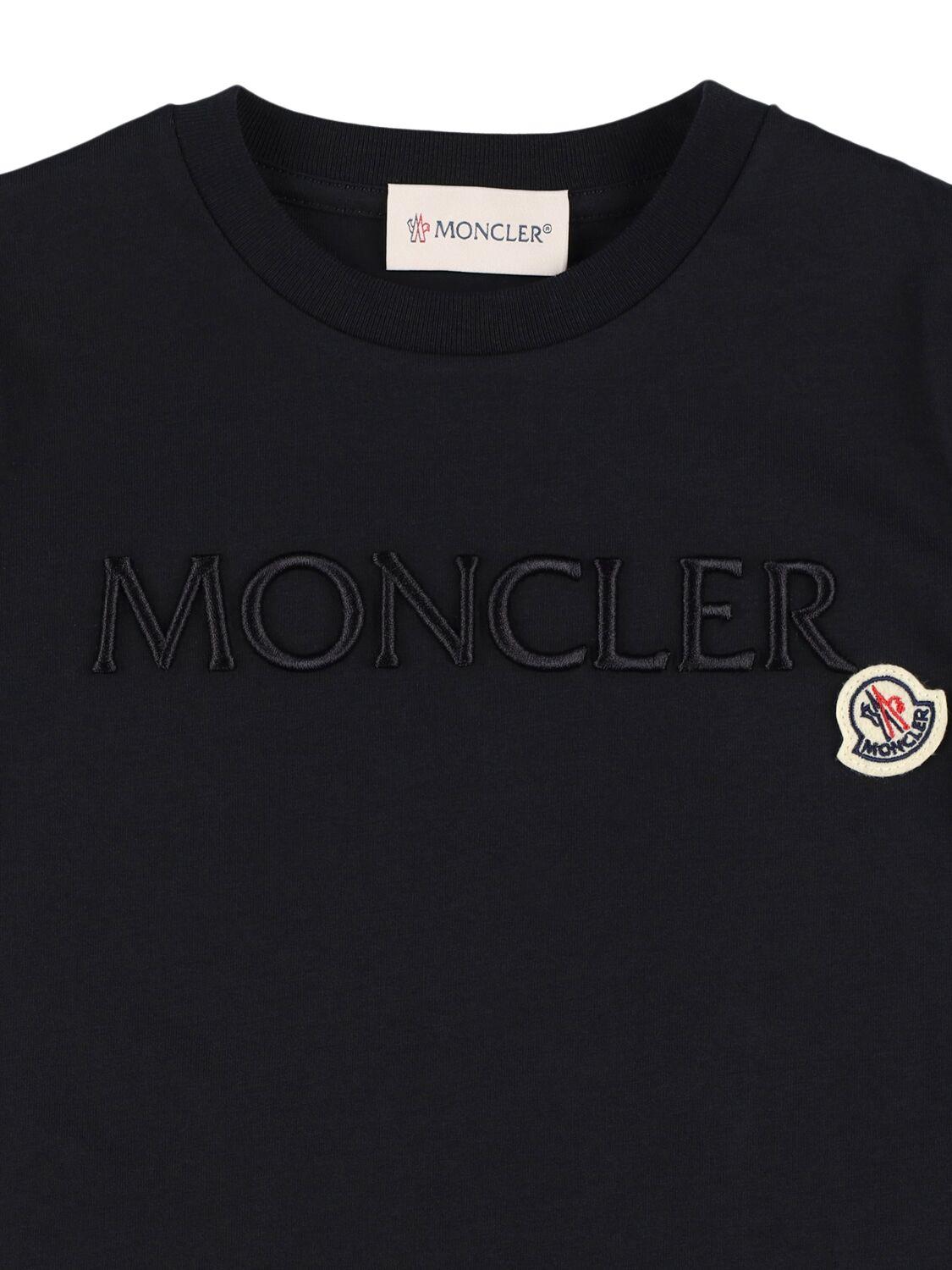 MONCLER Embroidered Logo Cotton T-shirt