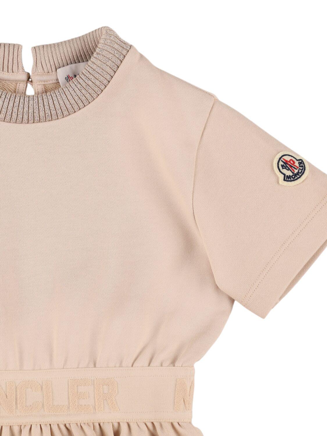 MONCLER Logo Trim Cotton Dress