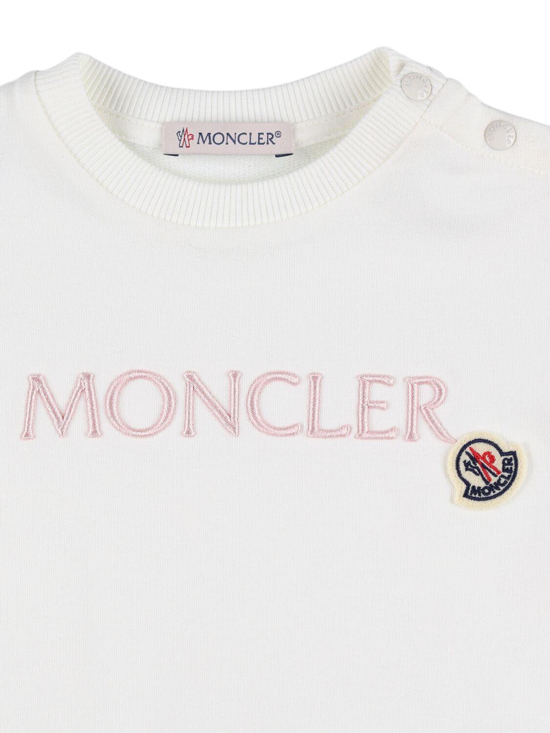 MONCLER Embroidered Logo Cotton Sweatshirt