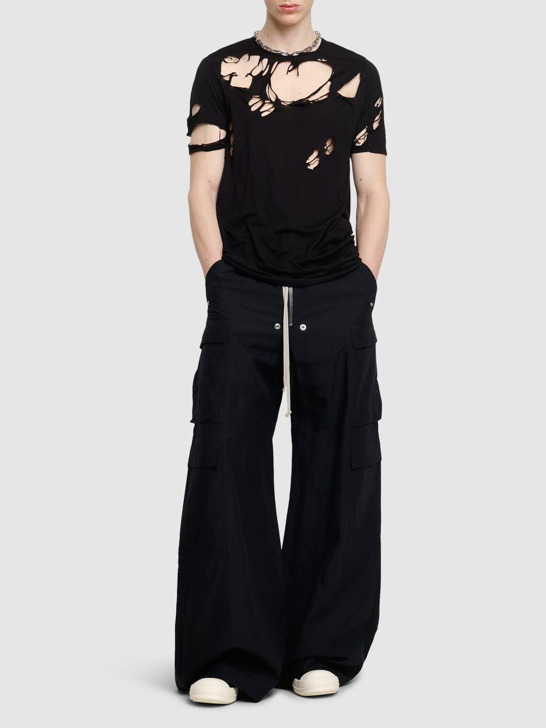 RICK OWENS DRKSHDW Level T Distressed T-shirt