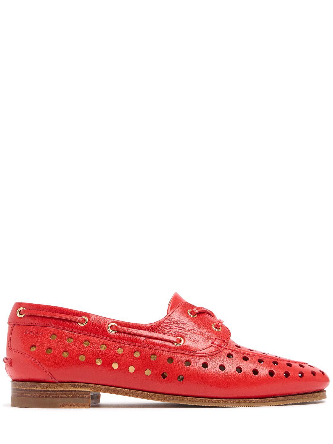 BALLY Plume Lace-up Leather Loafers
