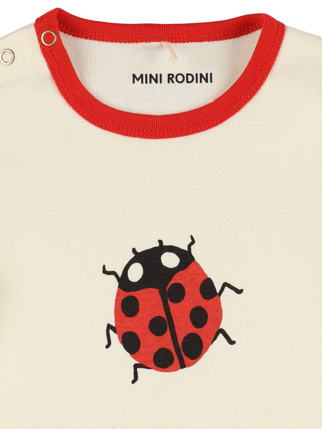 MINI RODINI Printed Cotton Jersey Bodysuit