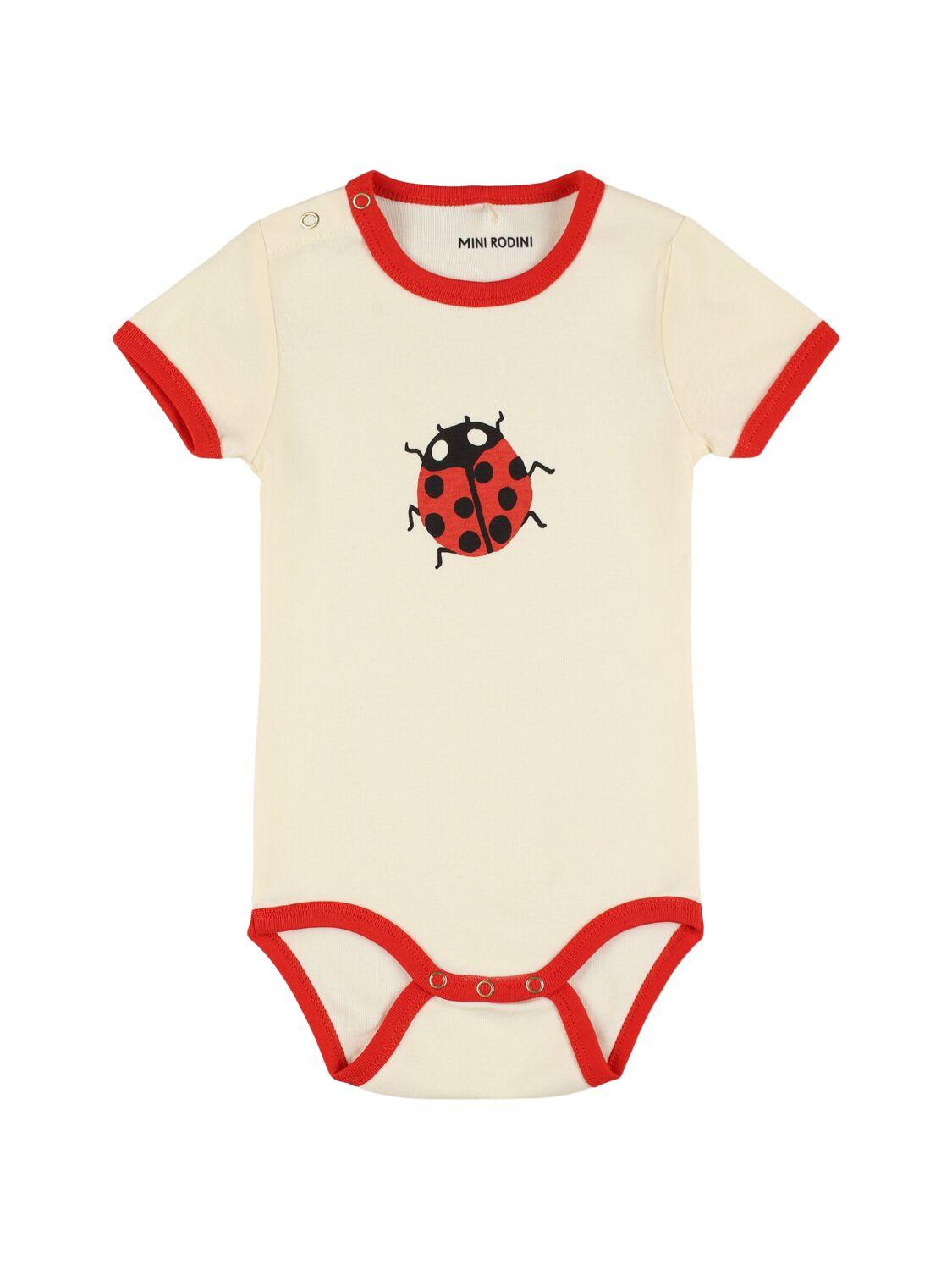 MINI RODINI Printed Cotton Jersey Bodysuit
