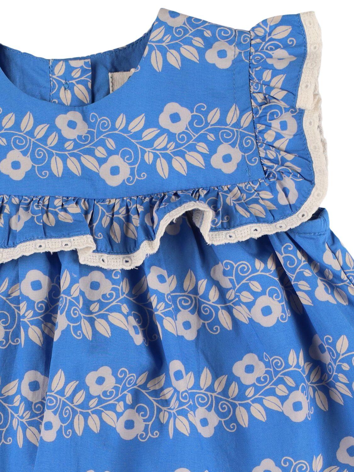 HELLO SIMONE Printed Cotton Poplin Dress