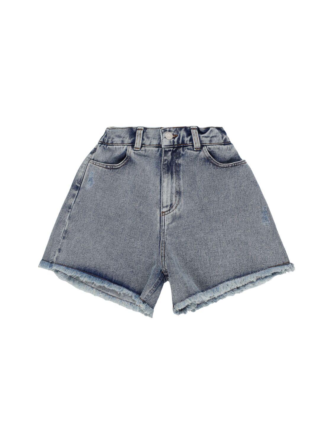 THE NEW SOCIETY Cotton Denim Shorts