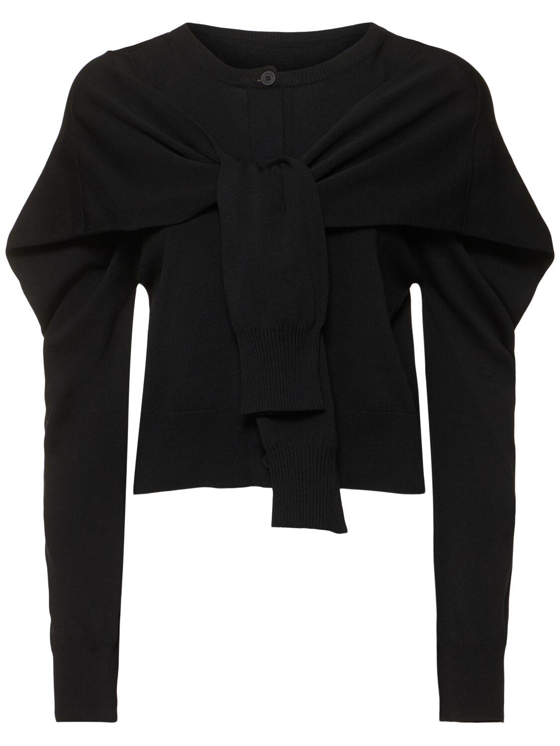 ISSEY MIYAKE Four Sleeved Knitted Cardigan