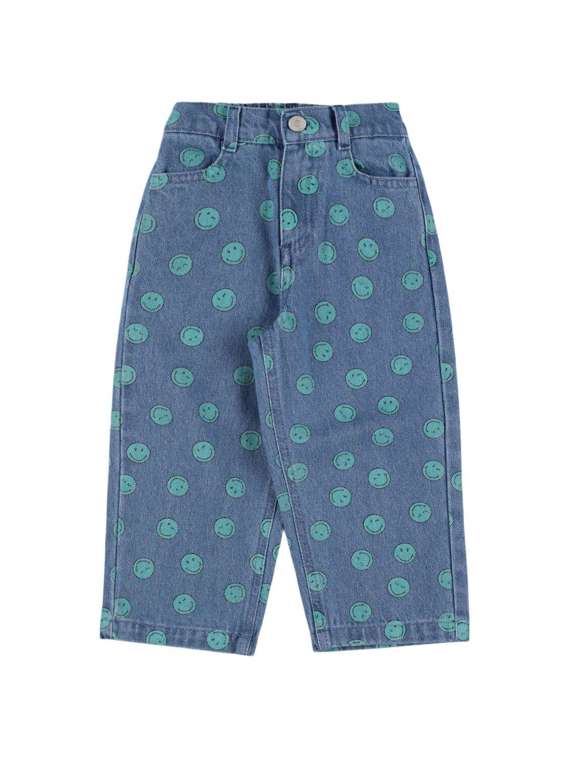 THE NEW SOCIETY Printed Cotton Denim Pants