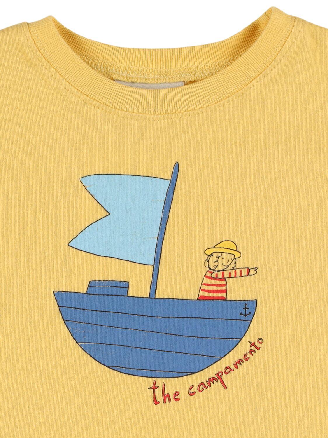 THE CAMPAMENTO Printed Cotton Jersey T-shirt