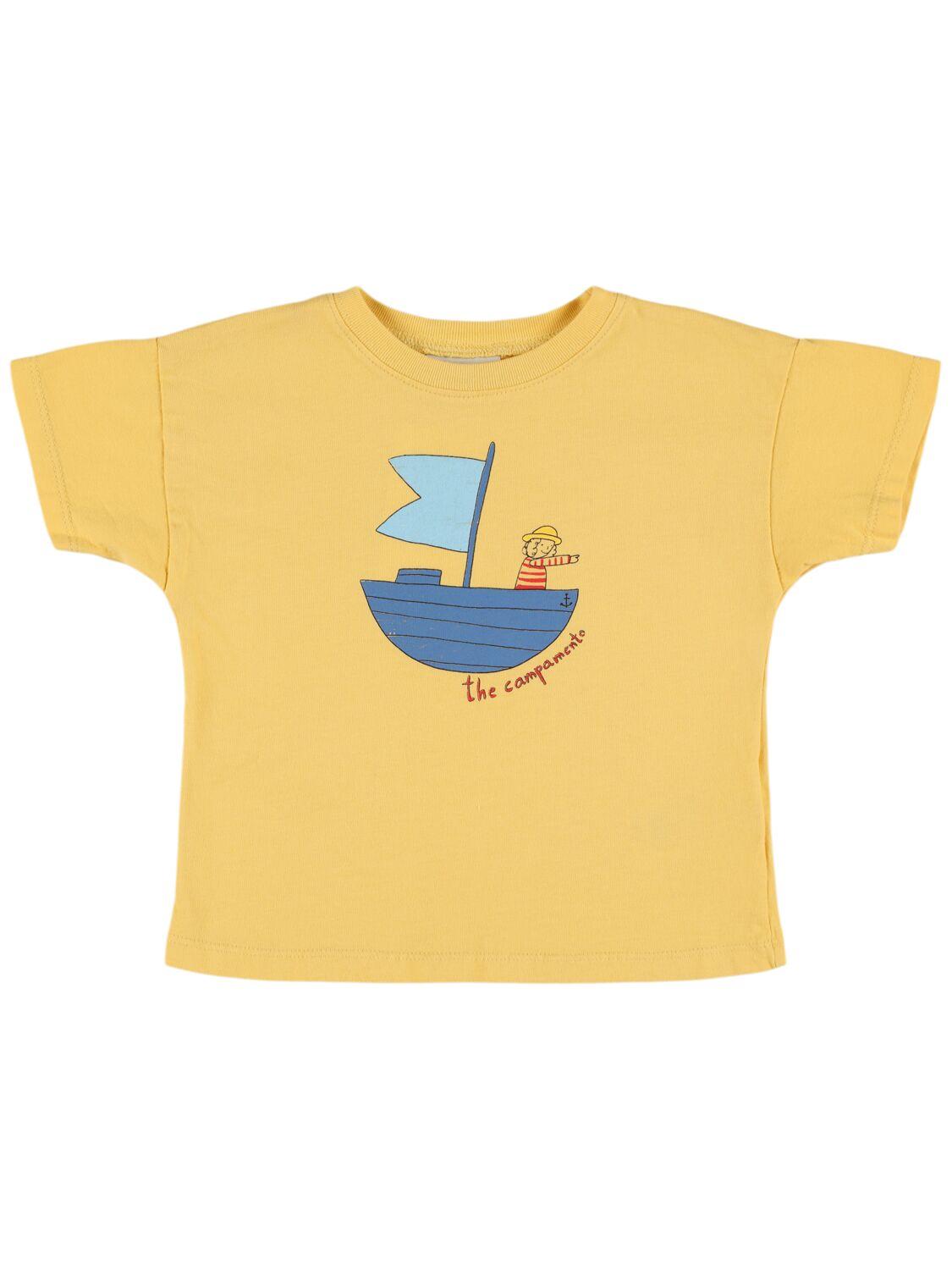 THE CAMPAMENTO Printed Cotton Jersey T-shirt