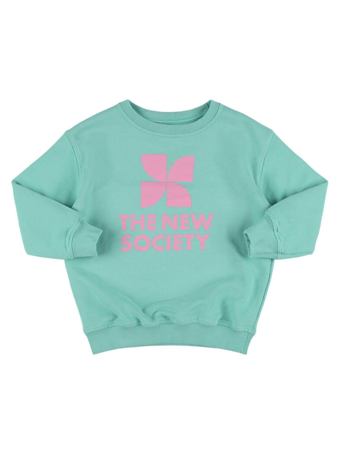 THE NEW SOCIETY Printed Cotton Sweatshirt