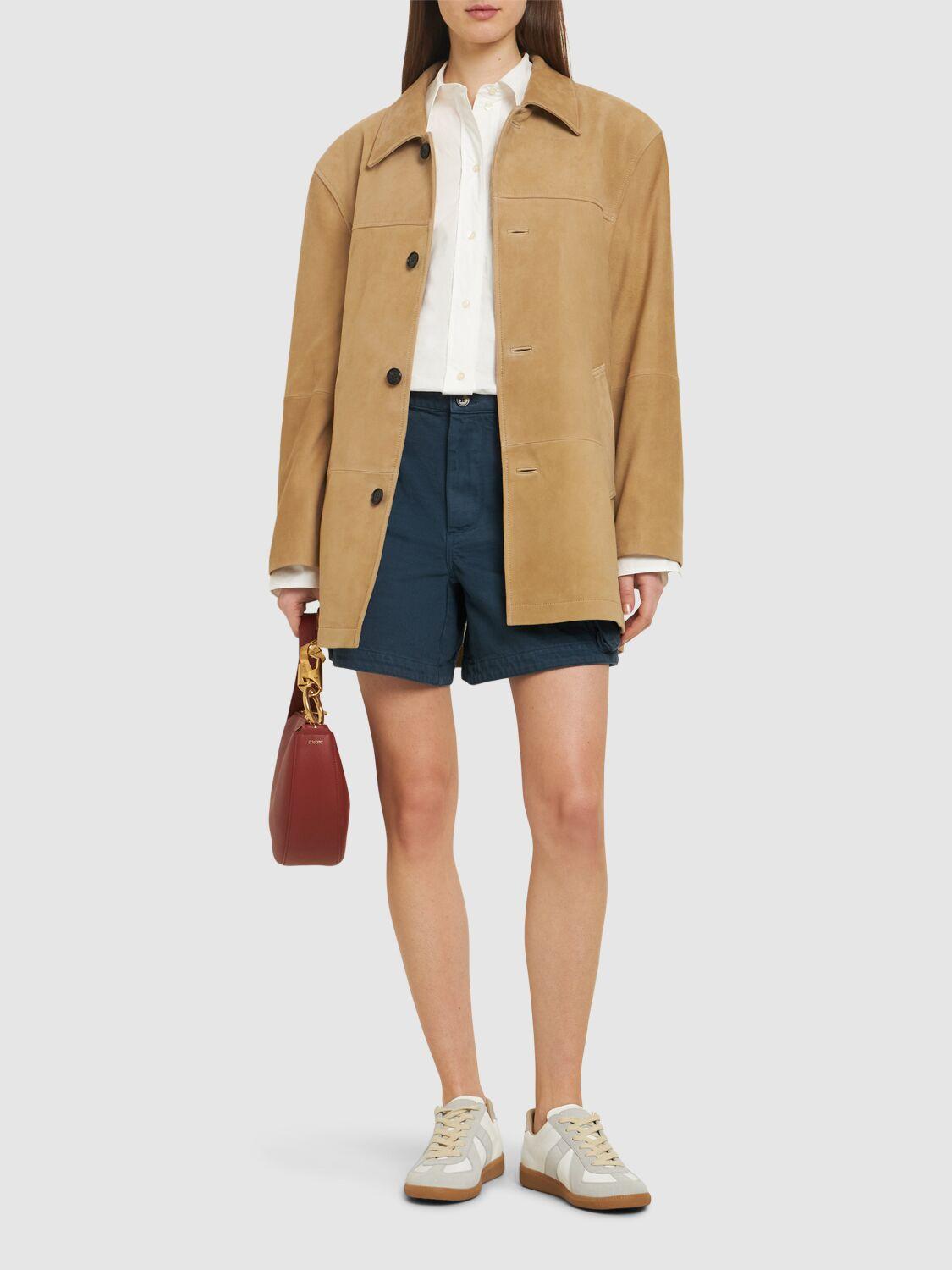 JW ANDERSON High Waist Twill Cargo Shorts