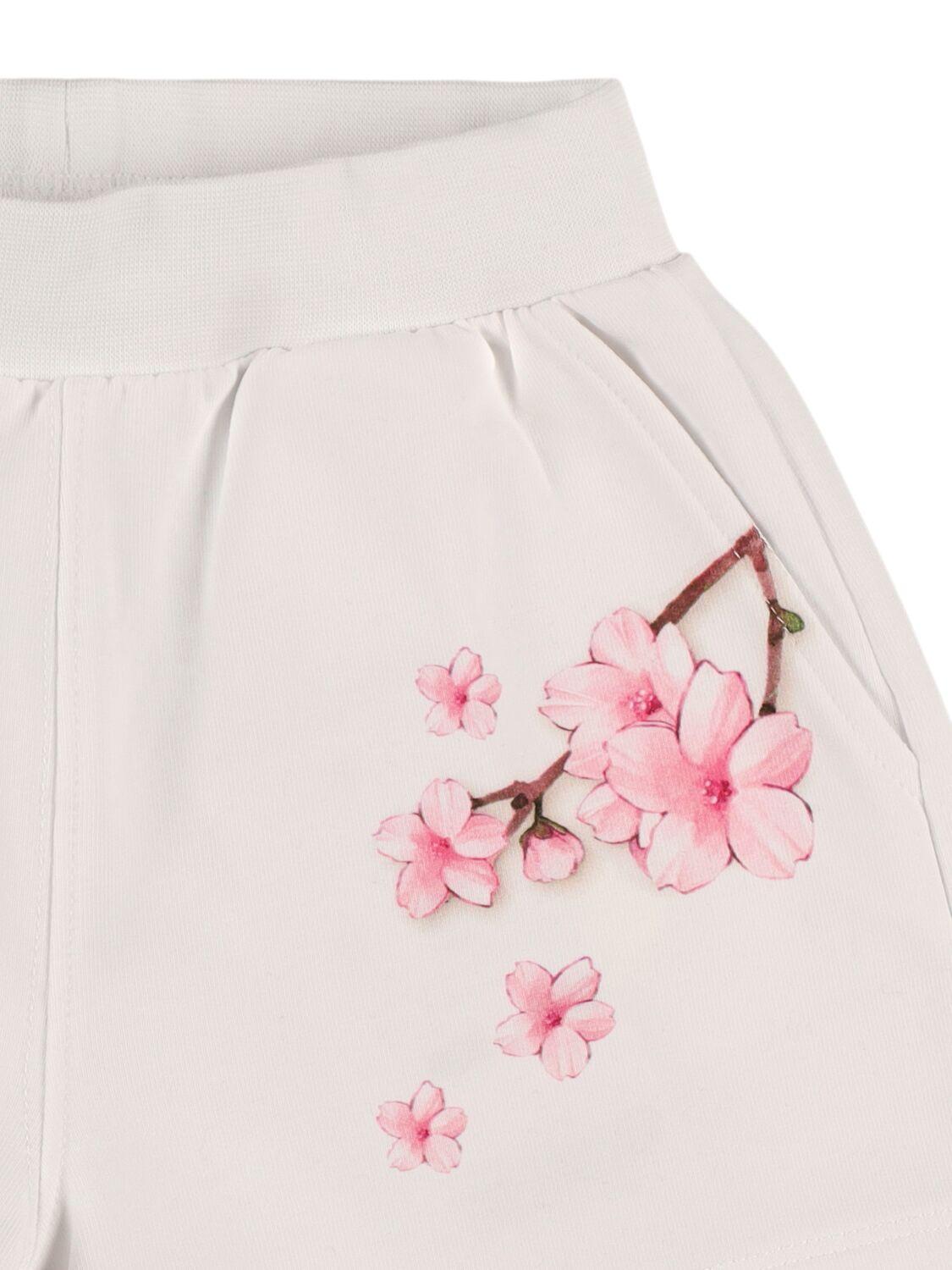 MONNALISA Printed Cotton Blend Sweat Shorts
