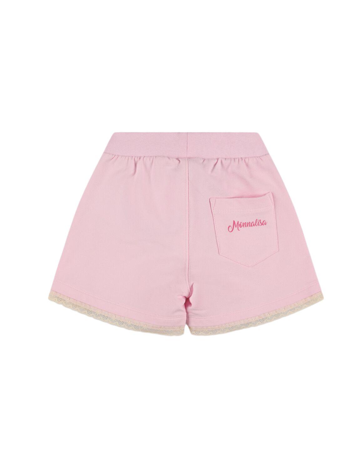 MONNALISA Printed Cotton Blend Sweat Shorts