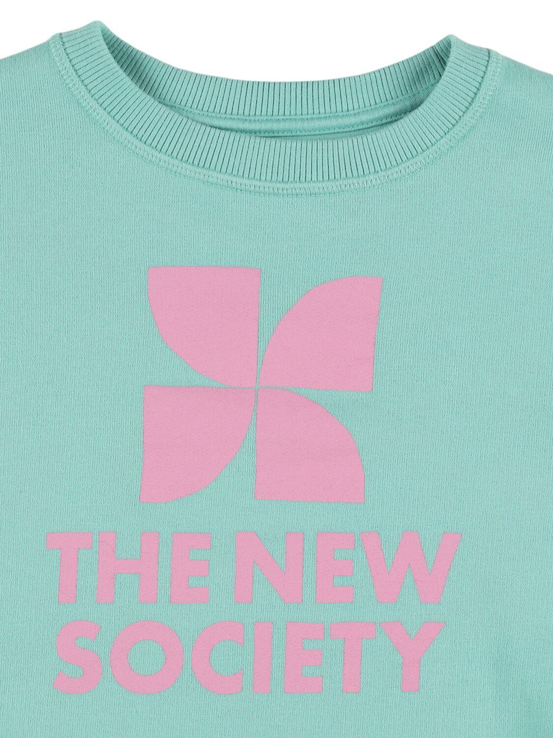 THE NEW SOCIETY Printed Cotton Sweatshirt