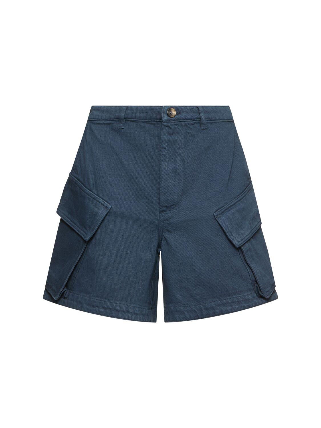 JW ANDERSON High Waist Twill Cargo Shorts