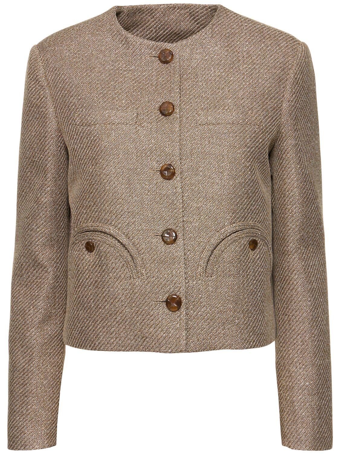 BLAZÉ MILANO Shamo Linen Blend Bolero Jacket
